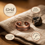 Clara & Co. Grid Copper Ring