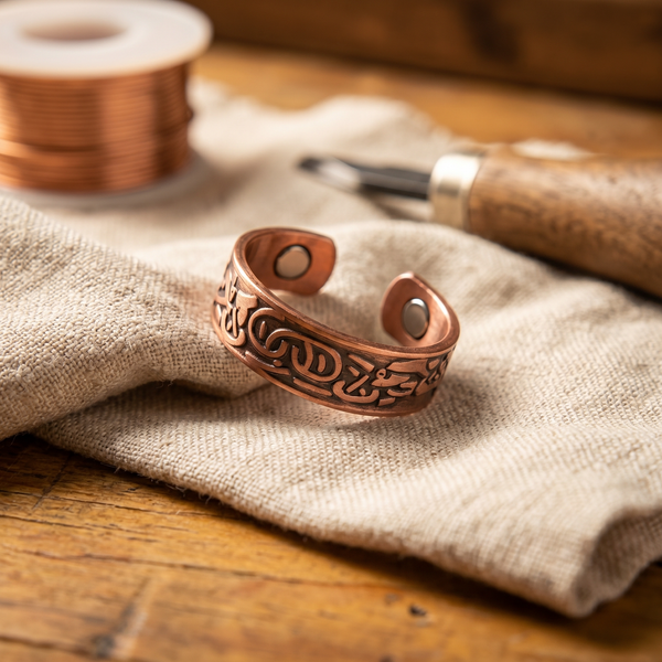 Clara & Co. Burr Copper Ring