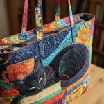 Handcrafted Bag | The Black Cat and the Books