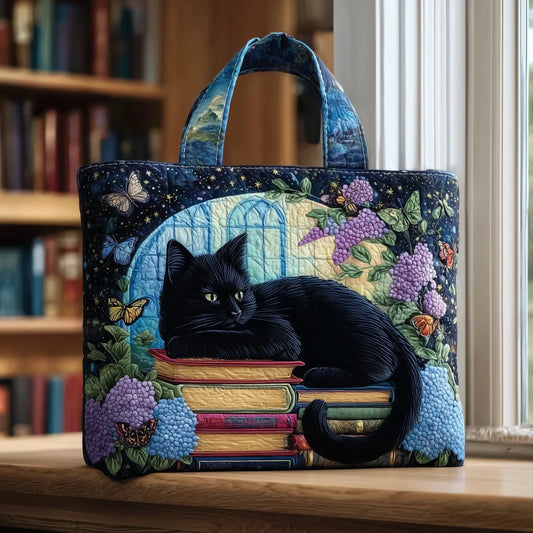 Handcrafted Bag | The Black Cat and the Books