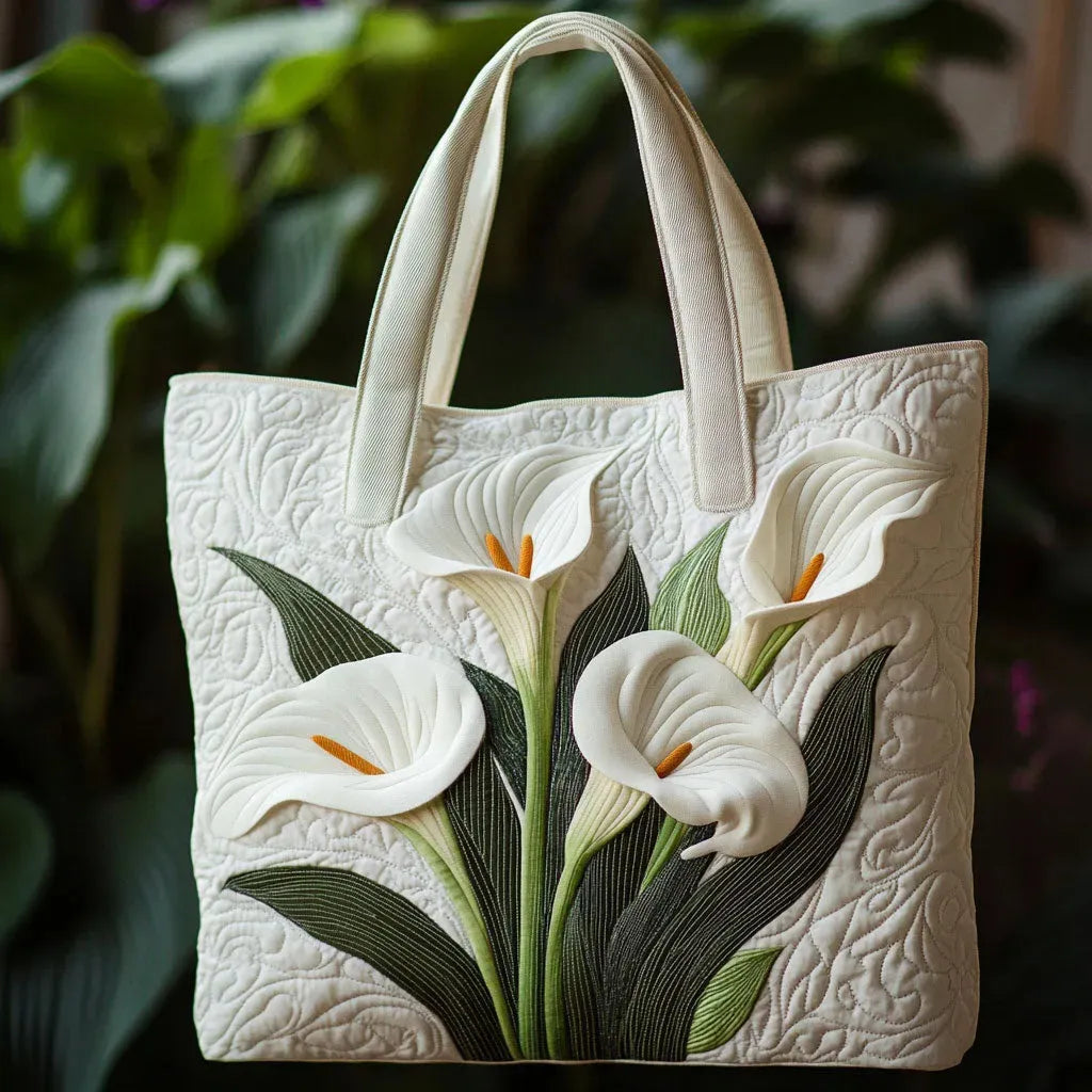 Handcrafted Bag | White Lilies