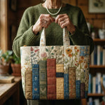 Handcrafted Bag | Books and Flowers