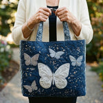Handcrafted Bag | Silver Butterfly