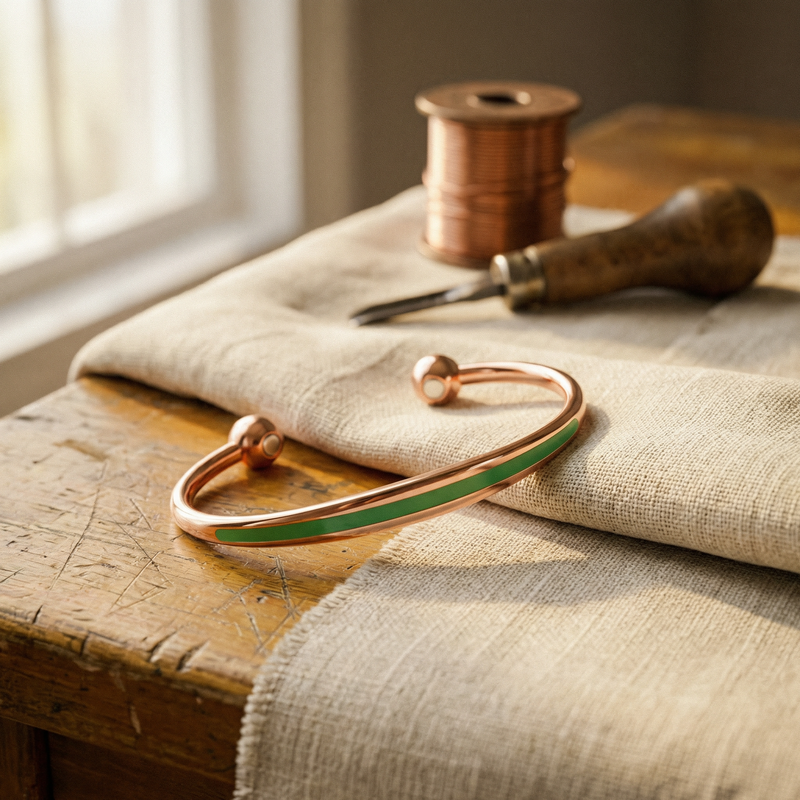 Clara & Co. Jade Copper Bracelet