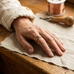 Clara & Co. Grid Copper Ring