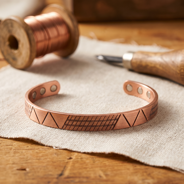 Clara & Co. Crest Copper Bracelet