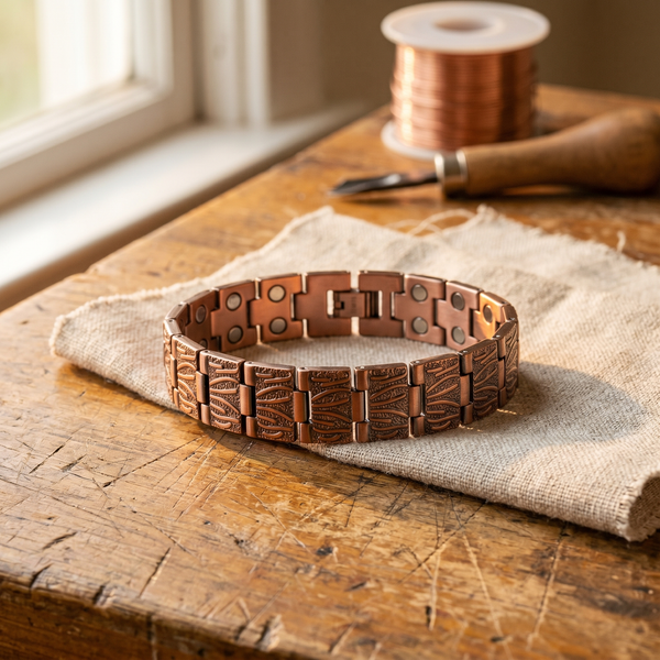 Clara & Co. Grit Men's Copper Bracelet