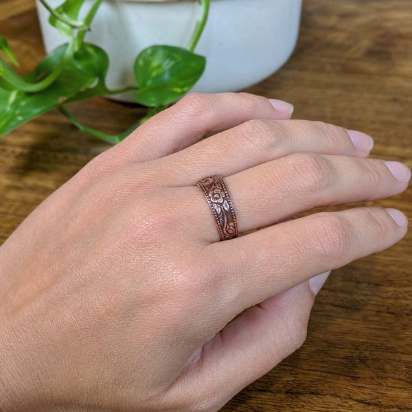 Ring worn by customer